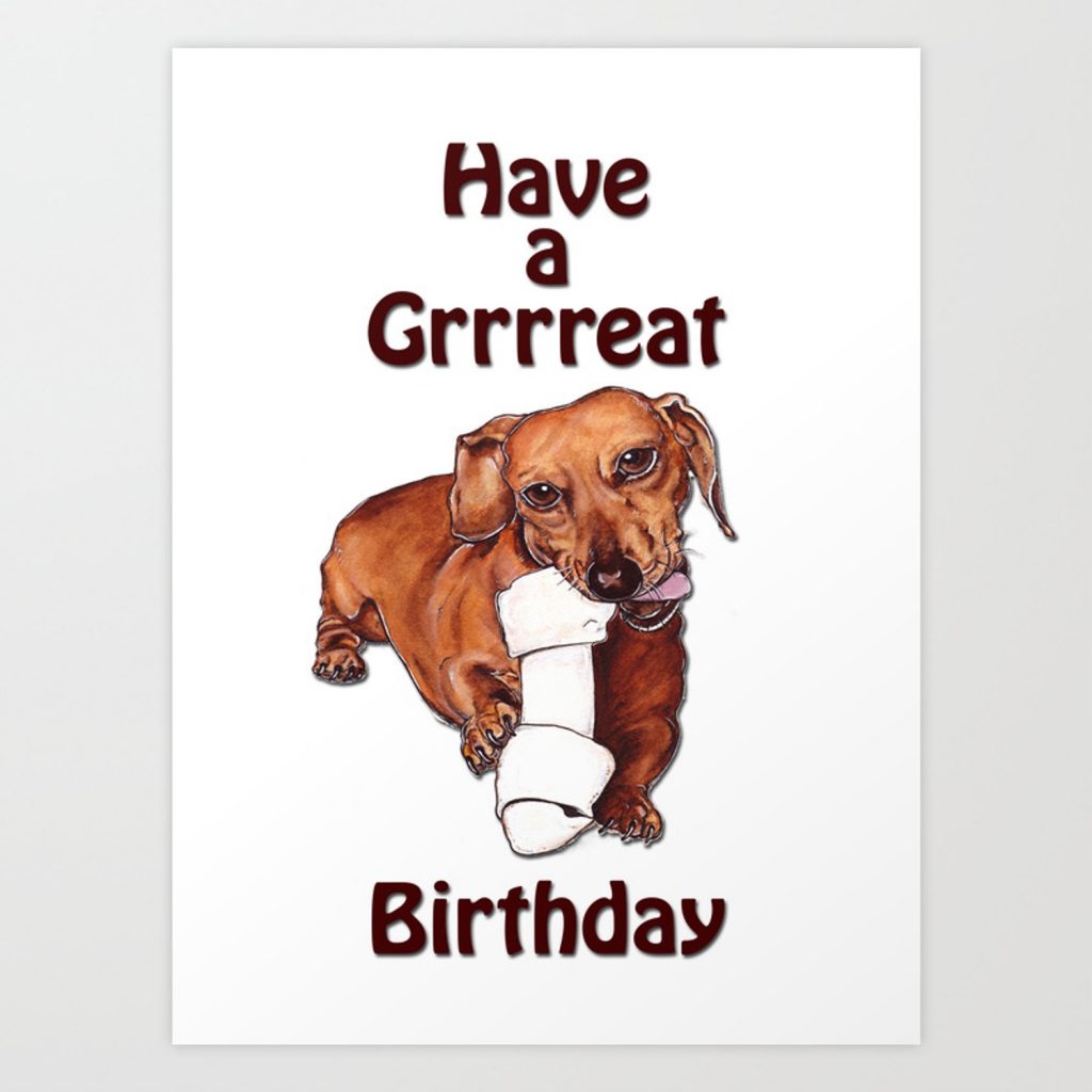 Detail Dachshund Birthday Cards Free Nomer 57