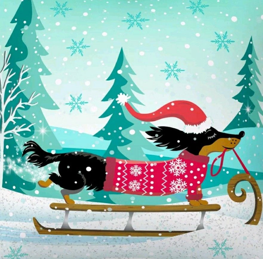 Detail Dachshund Christmas Wallpaper Nomer 21