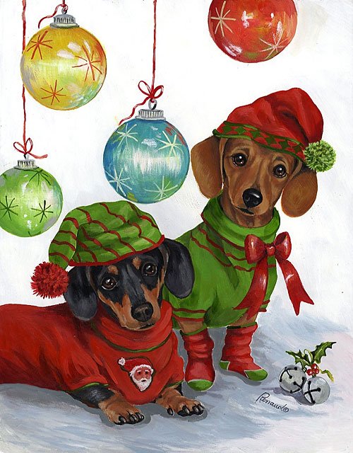 Detail Dachshund Christmas Wallpaper Nomer 25