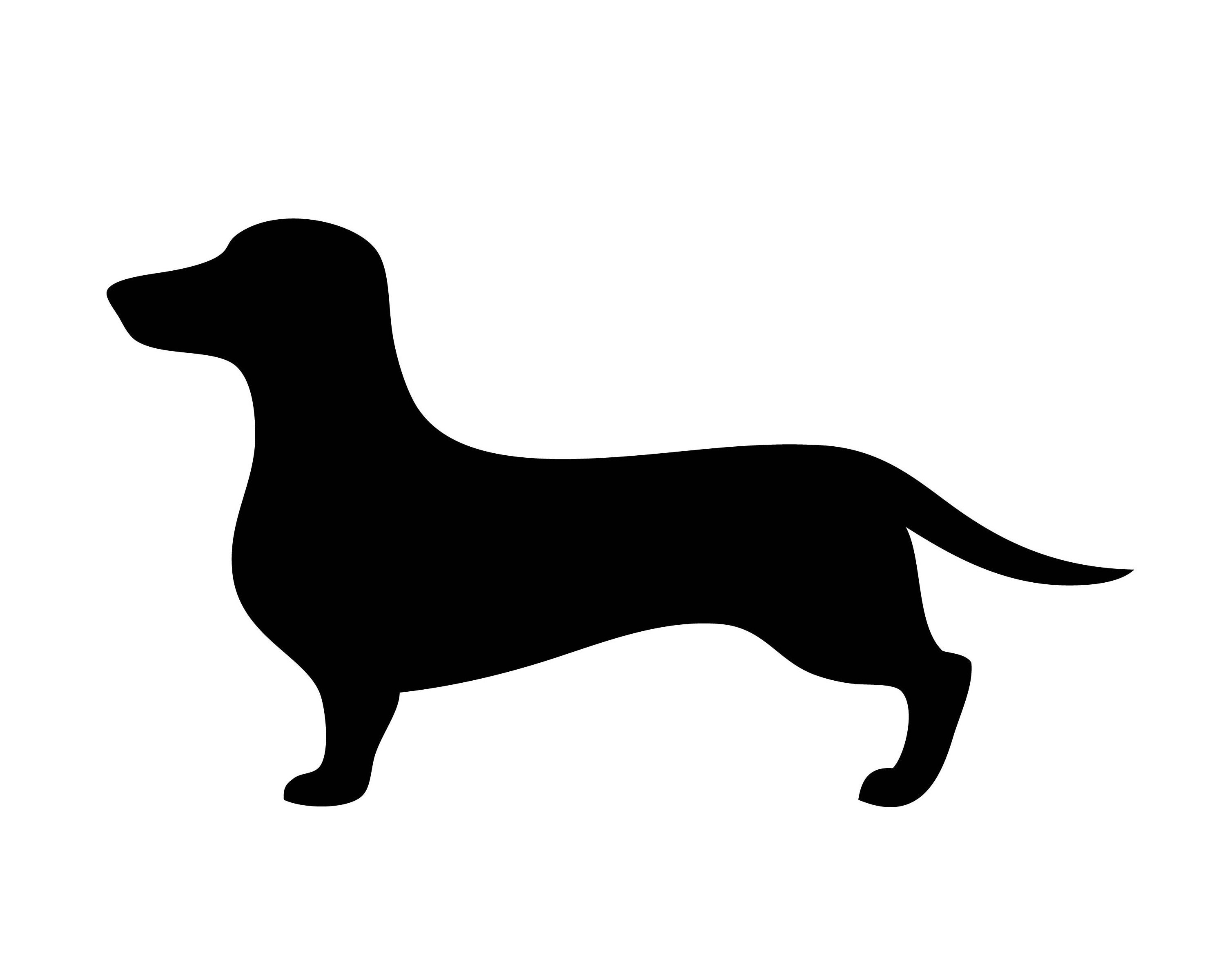 Detail Dachshund Clipart Black And White Nomer 30