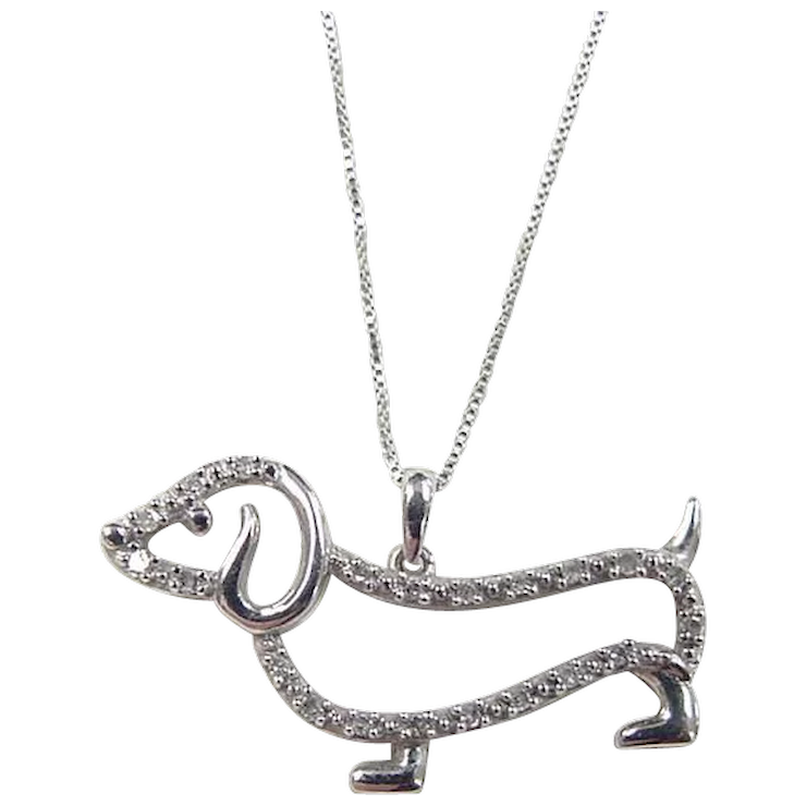 Detail Dachshund Diamond Necklaces Nomer 4