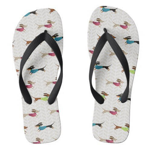 Detail Dachshund Flip Flops Nomer 20