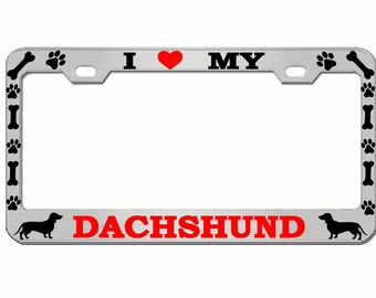 Detail Dachshund License Plate Frame Nomer 43