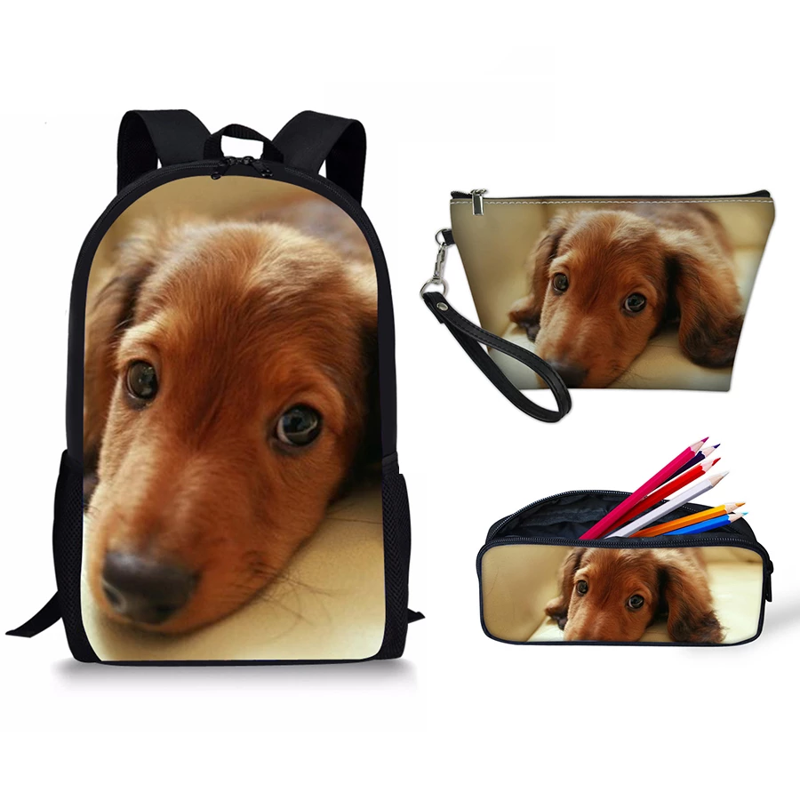 Detail Dachshund Print Backpack Nomer 37