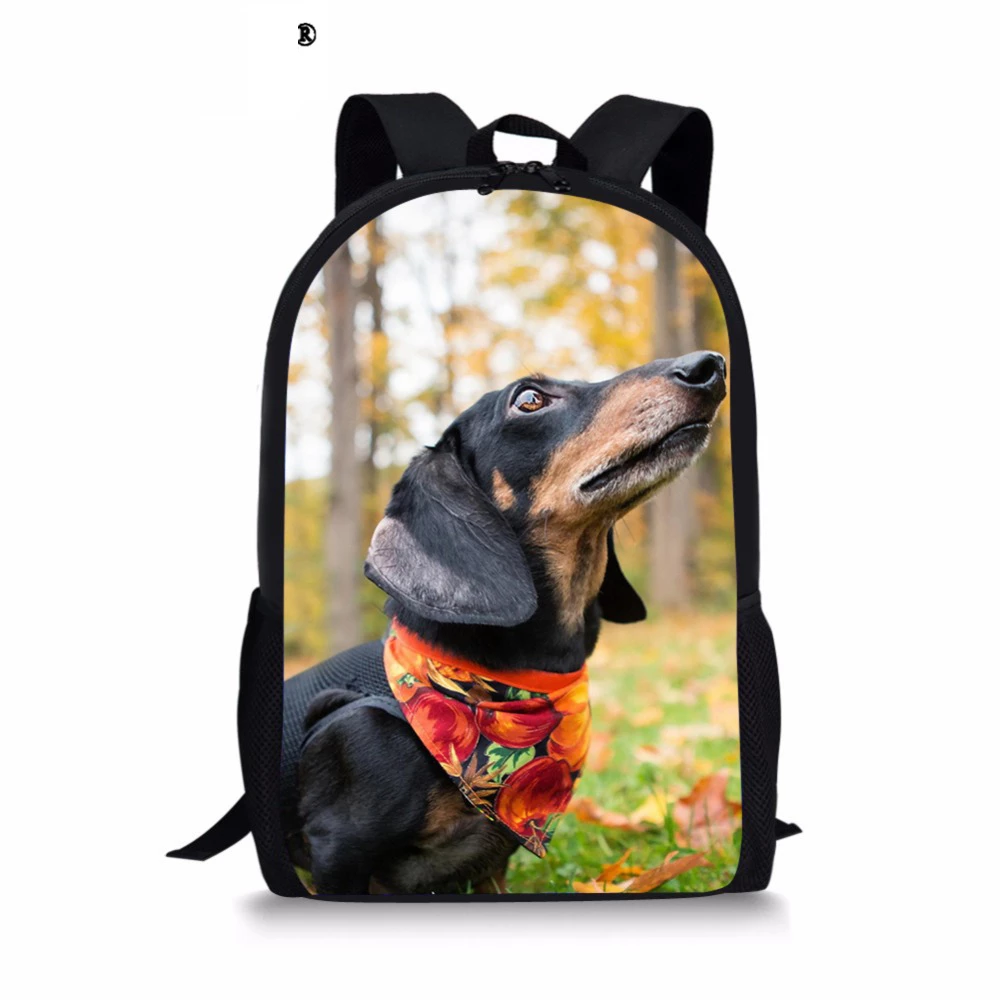Detail Dachshund Print Backpack Nomer 7
