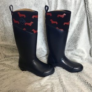 Detail Dachshund Print Rain Boots Nomer 14