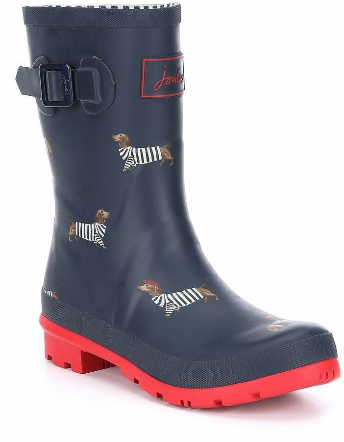 Detail Dachshund Print Rain Boots Nomer 32