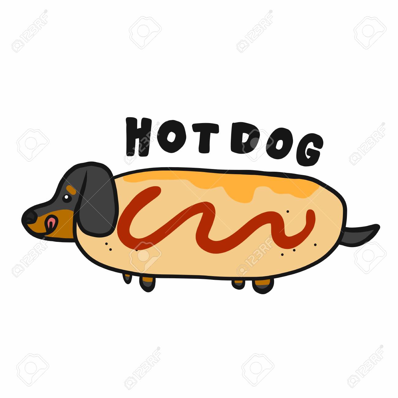 Detail Dachshund Puppy In Hotdog Bun Nomer 26