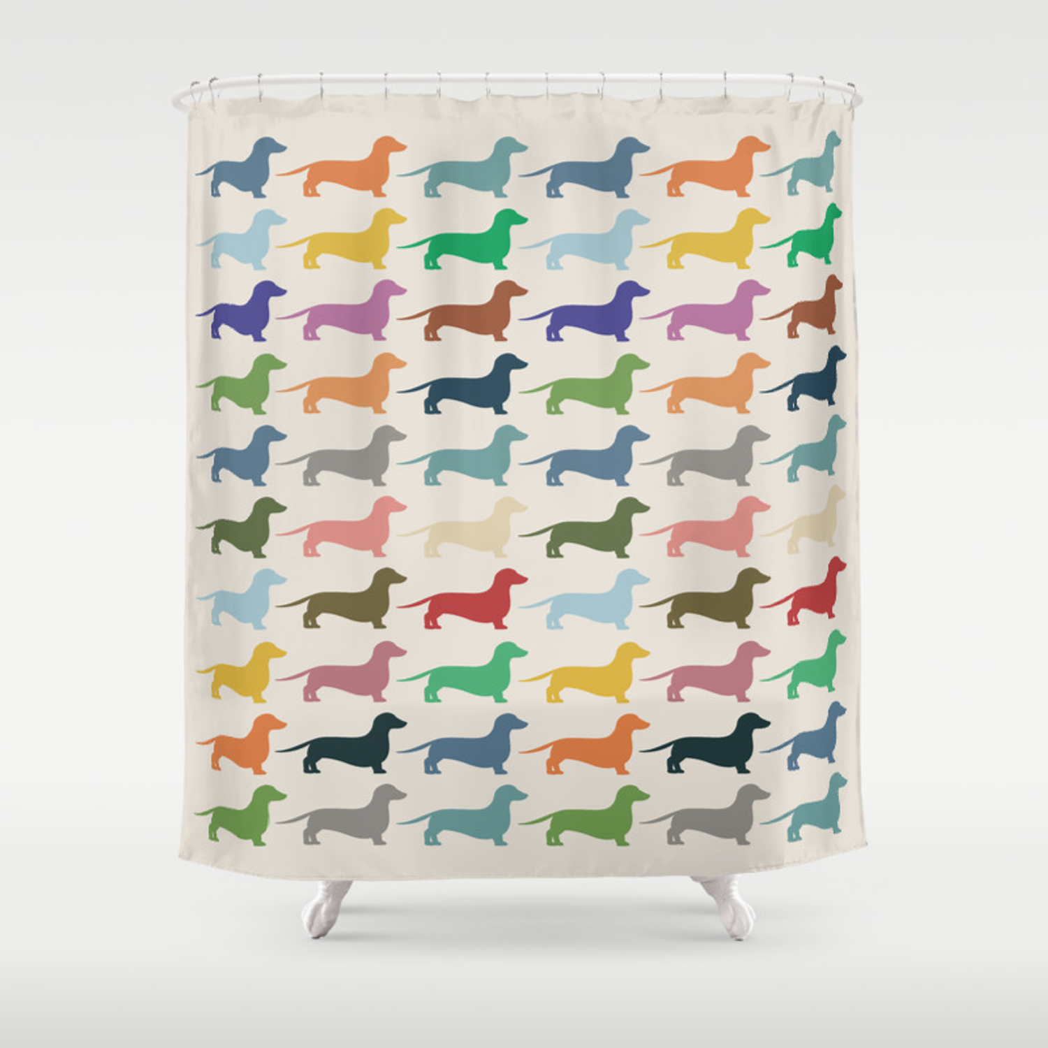 Detail Dachshund Shower Curtains Nomer 11