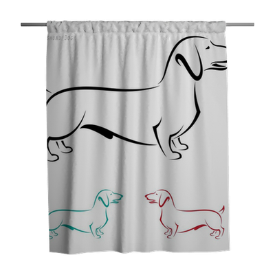 Detail Dachshund Shower Curtains Nomer 20