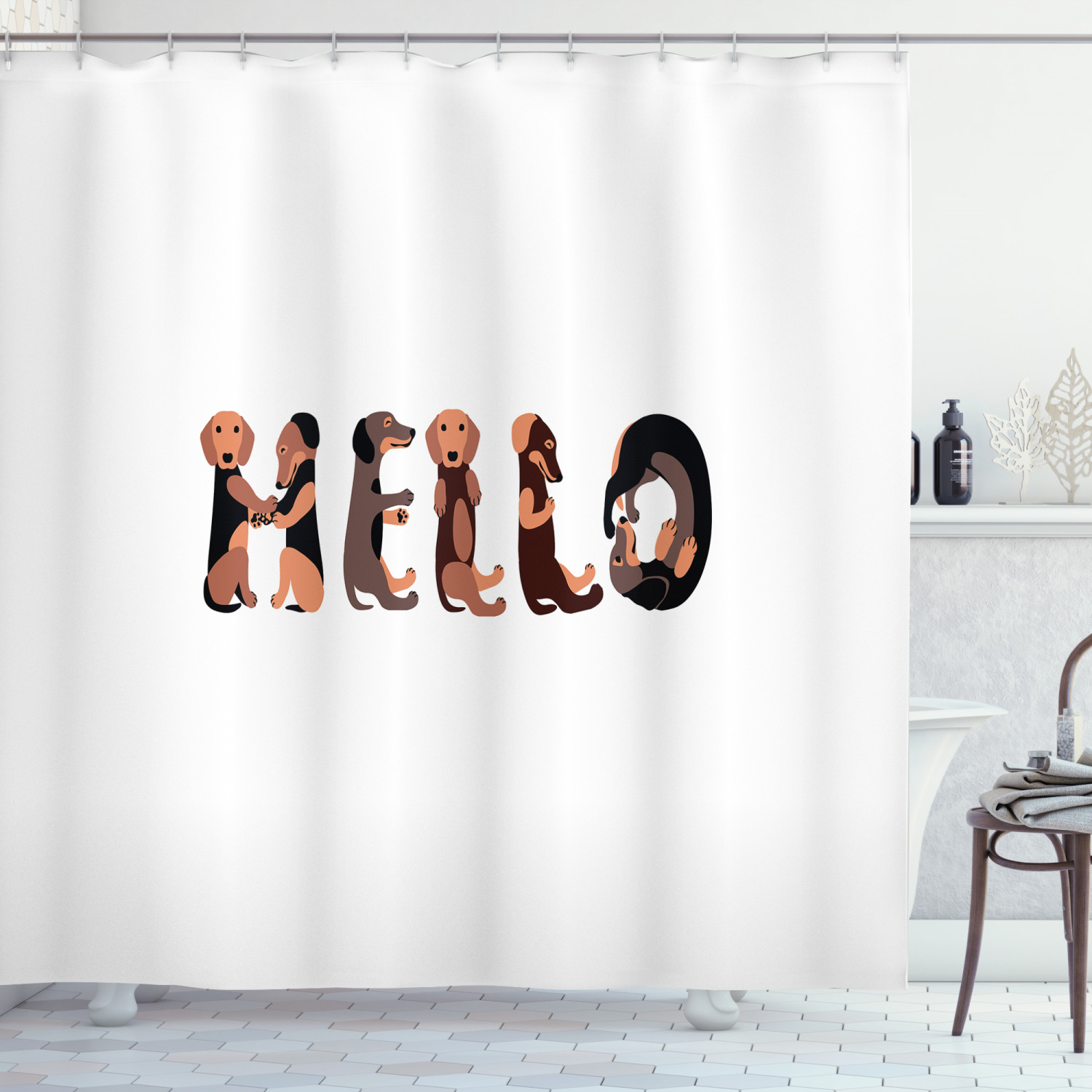 Detail Dachshund Shower Curtains Nomer 27