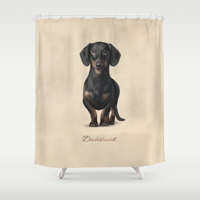 Detail Dachshund Shower Curtains Nomer 59