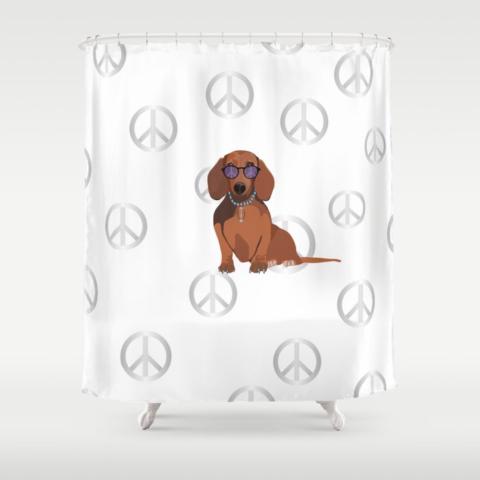 Detail Dachshund Shower Curtains Nomer 8