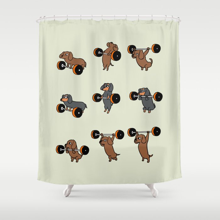 Detail Dachshund Shower Curtains Nomer 10