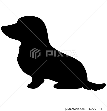 Dachshund Silhouette Sitting - KibrisPDR