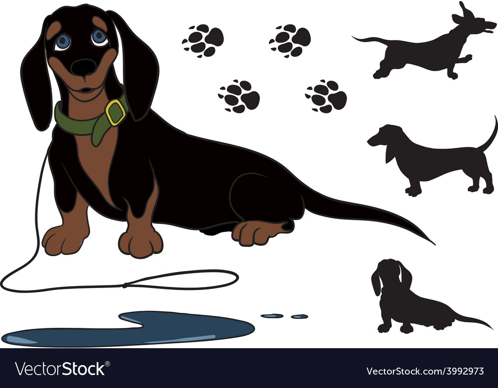 Detail Dachshund Silhouette Sitting Nomer 24