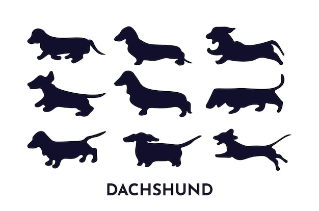 Detail Dachshund Silhouette Sitting Nomer 30