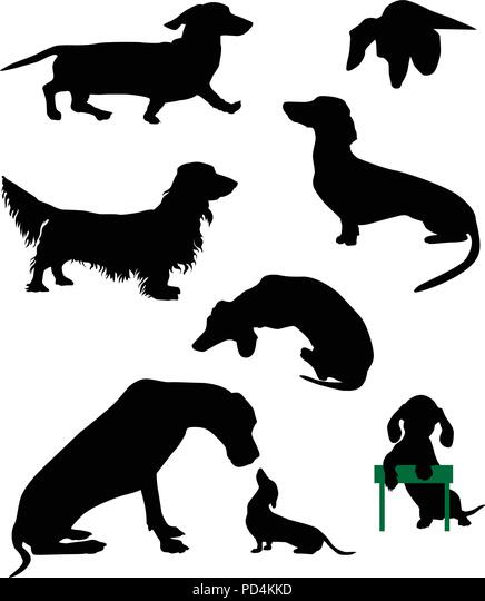 Detail Dachshund Silhouette Sitting Nomer 39