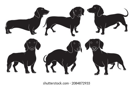 Detail Dachshund Silhouette Sitting Nomer 50