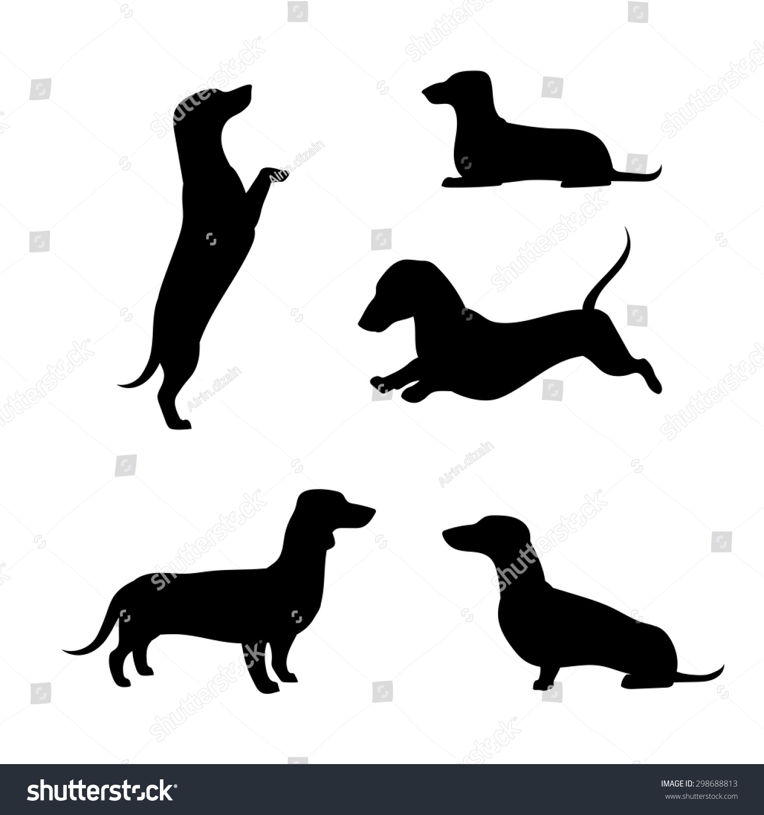 Detail Dachshund Silhouette Sitting Nomer 9