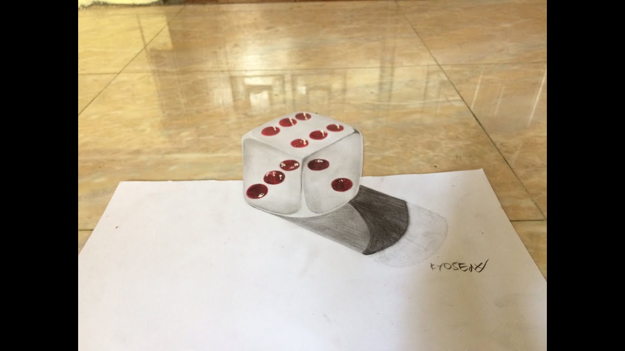 Detail Dadu 3 Dimensi Nomer 6