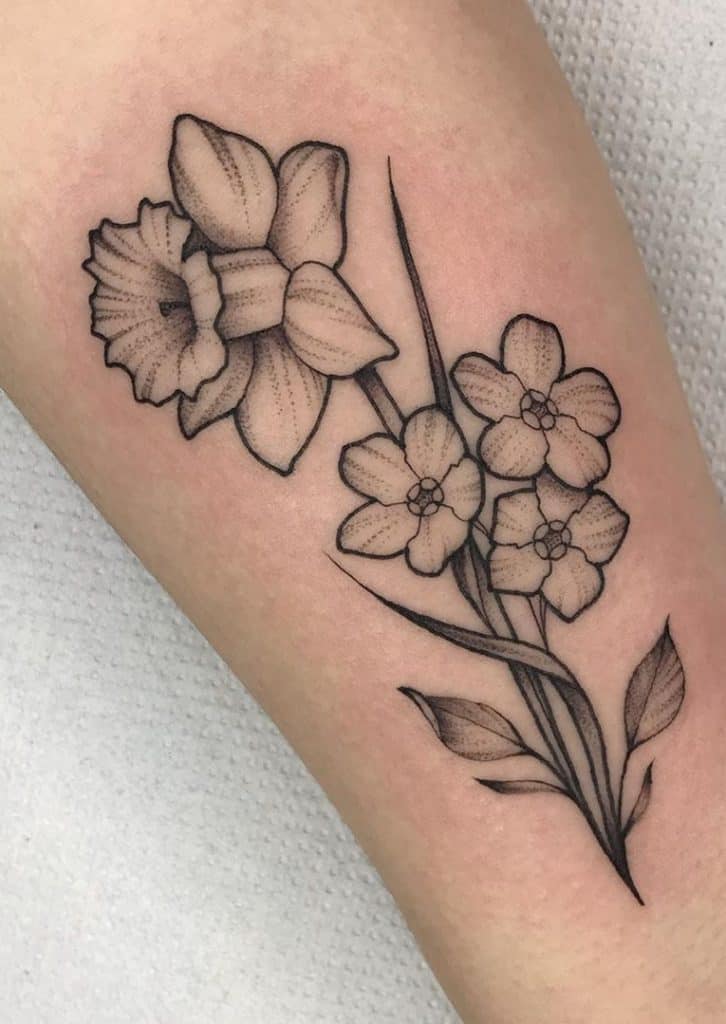 Detail Daffodil Drawing Tattoo Nomer 23