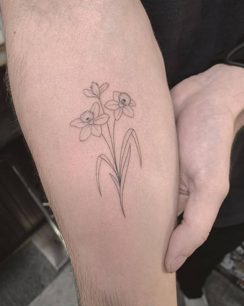 Detail Daffodil Drawing Tattoo Nomer 49