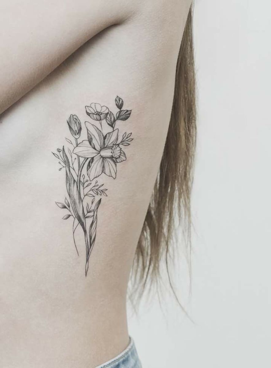 Detail Daffodil Drawing Tattoo Nomer 56