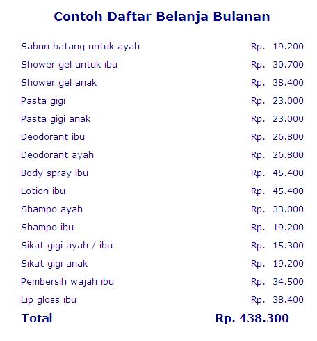 Detail Daftar Belanja Bulanan Rumah Tangga Nomer 27