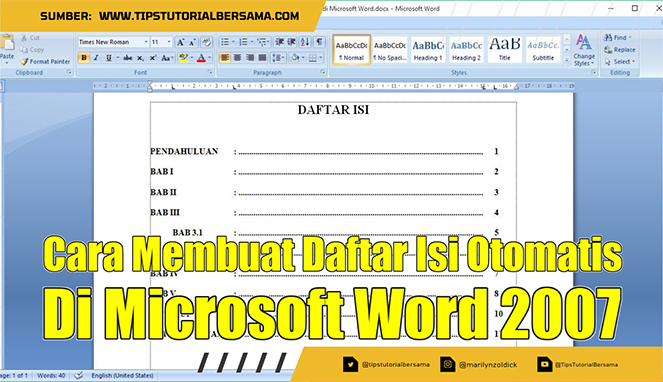 Detail Daftar Gambar Otomatis Di Word 2007 Nomer 35