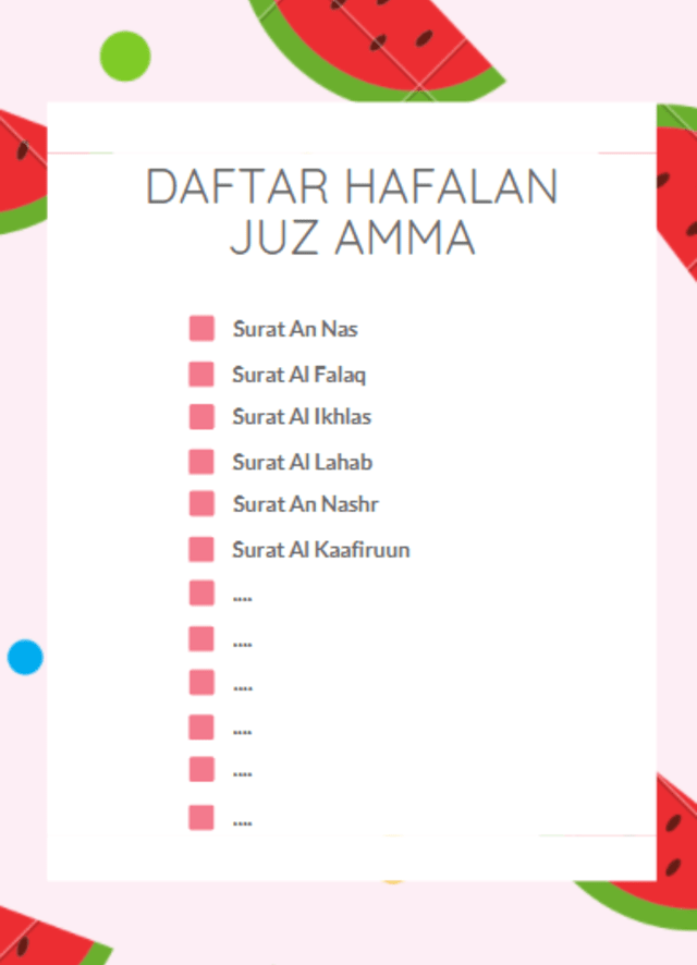 Detail Daftar Hafalan Surat Juz 30 Nomer 33