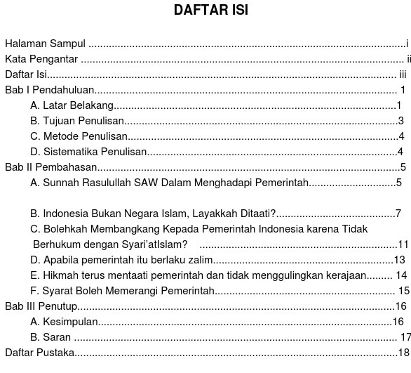 Detail Daftar Isi Contoh Nomer 47