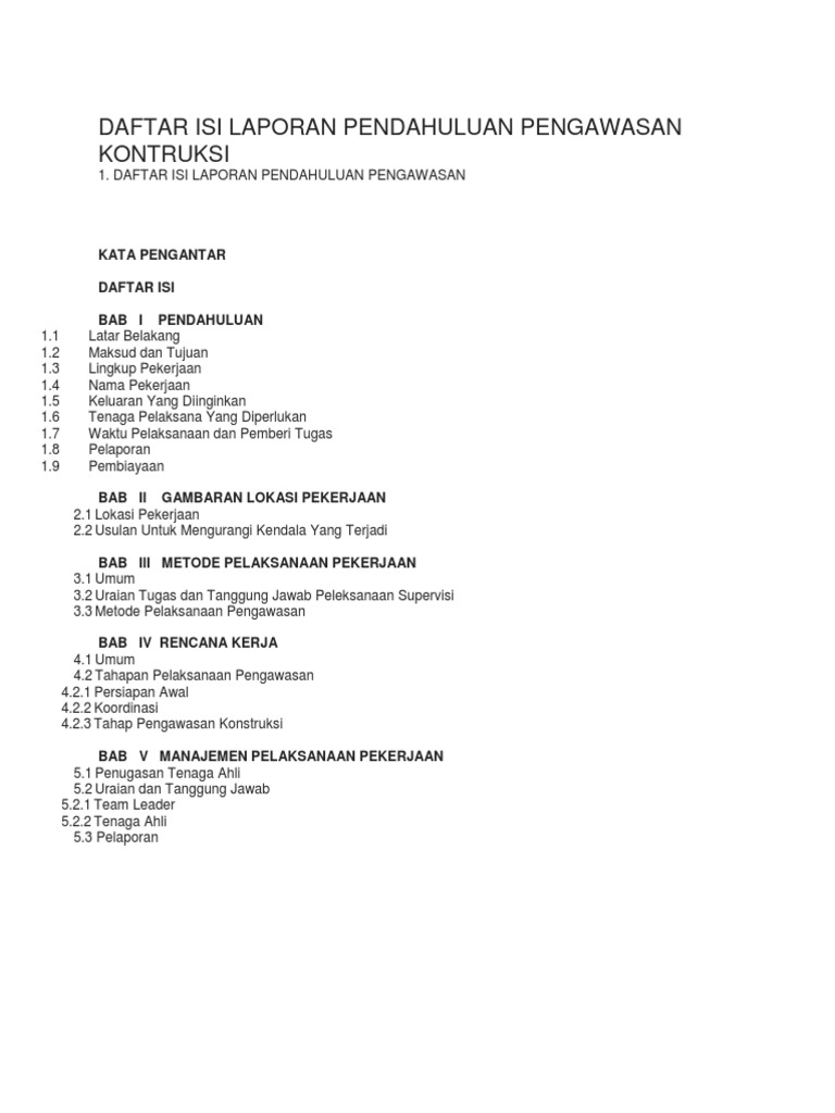 Detail Daftar Isi Gambar Proyek Nomer 22