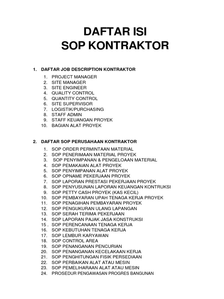 Detail Daftar Isi Gambar Proyek Nomer 32