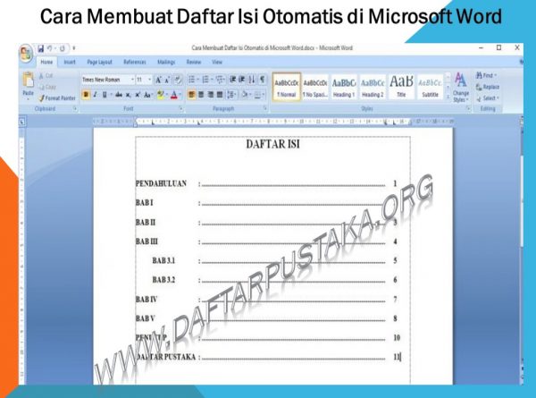 Detail Daftar Isi Khusus Gambar Word Nomer 8