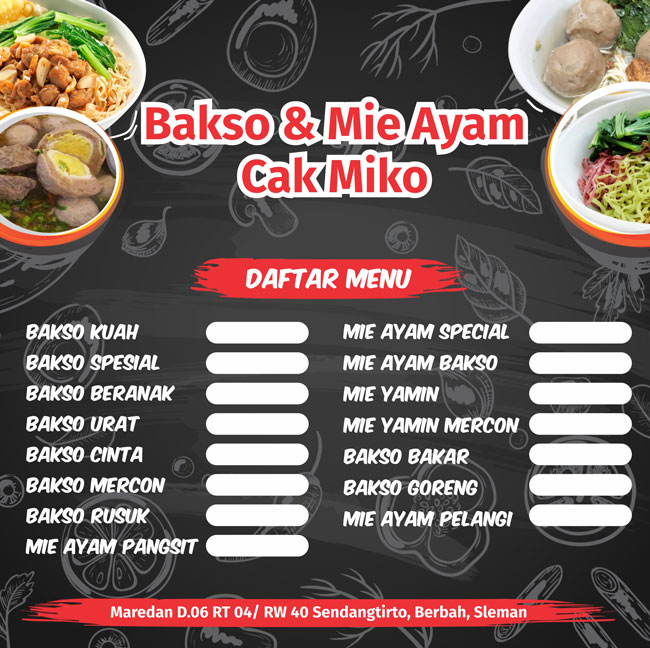 Detail Daftar Menu Makanan Cdr Koleksi Nomer 45