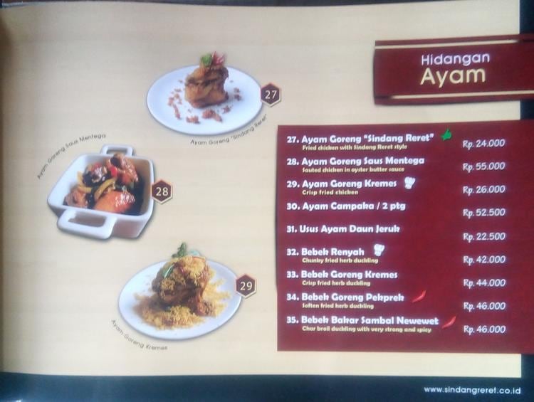 Detail Daftar Menu Rumah Makan Sindang Reret Lembang Nomer 17