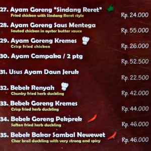 Detail Daftar Menu Rumah Makan Sindang Reret Lembang Nomer 9