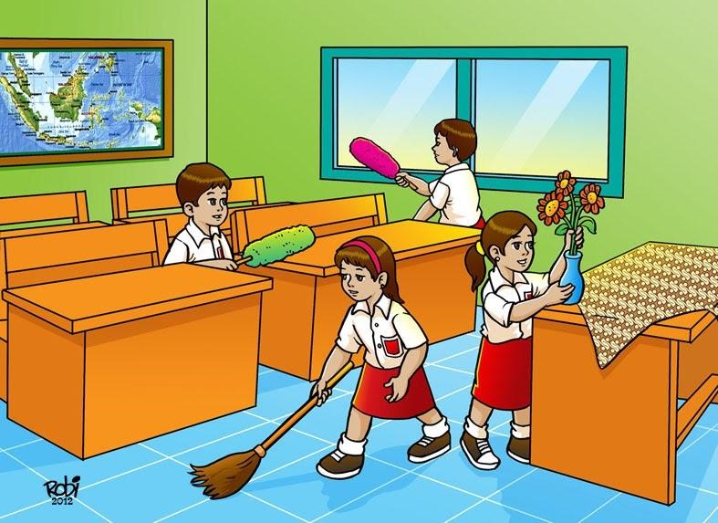 Detail Daftar Piket Kreatif Gambar Anak Lagi Menyapu Nomer 5