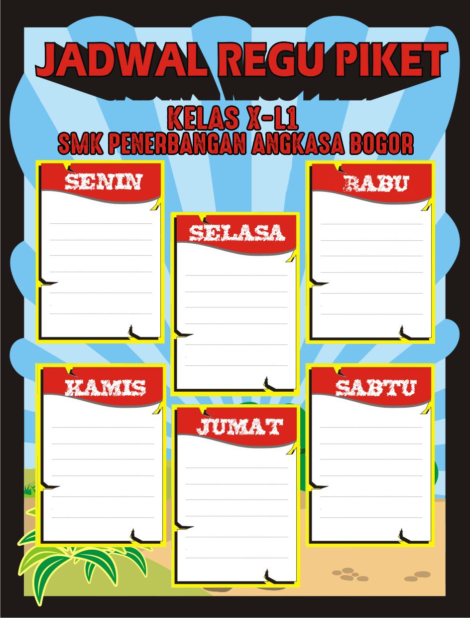 Detail Daftar Piket Kreatif Gambar Anak Sd Piket Nomer 21