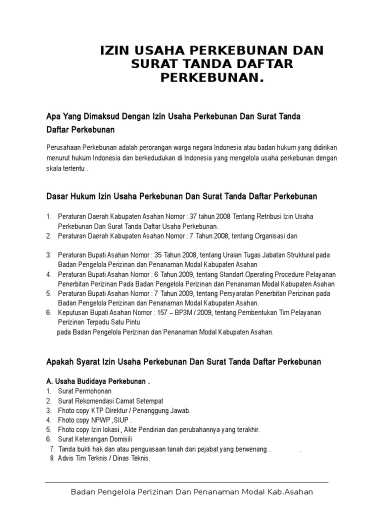 Detail Daftar Surat Izin Usaha Nomer 45