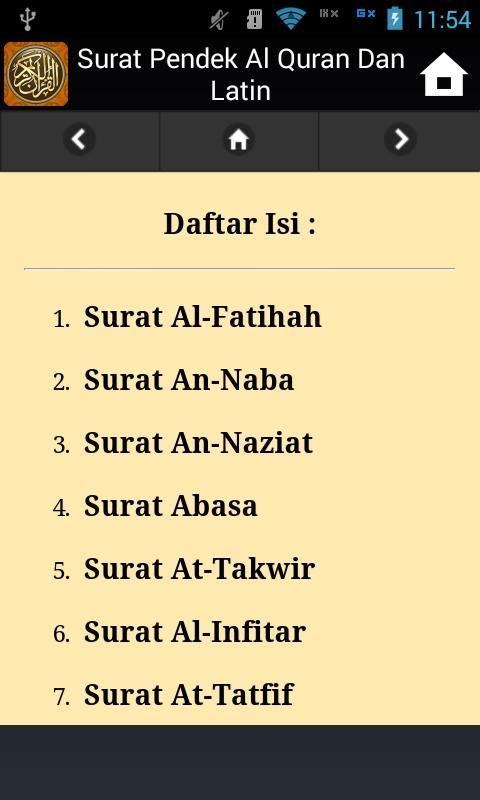 Detail Daftar Surat Pendek Nomer 21