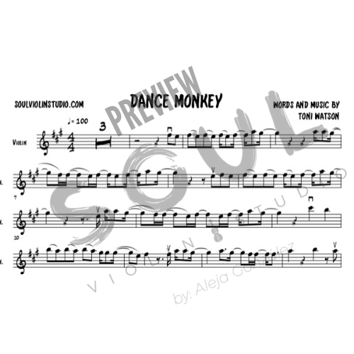 Detail Dance Monkey Sheet Music Violin Nomer 32
