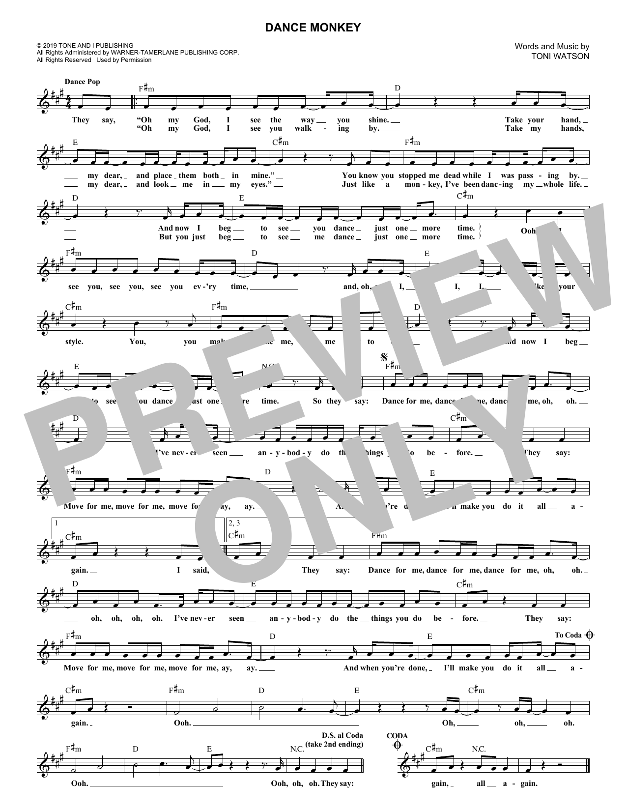 Detail Dance Monkey Sheet Music Violin Nomer 46