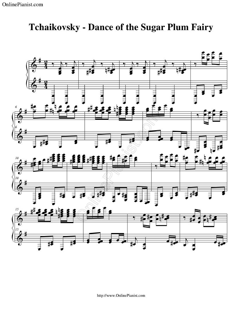 Download Dance Of The Sugar Plum Fairy Free Piano Sheet Music Nomer 18