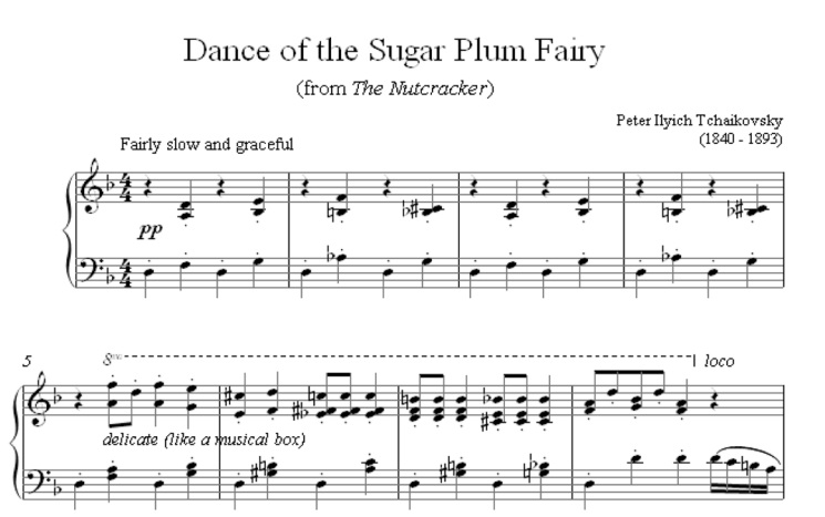 Detail Dance Of The Sugar Plum Fairy Free Piano Sheet Music Nomer 26