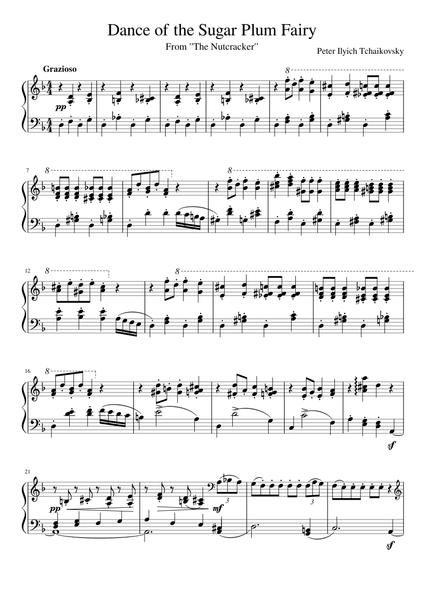 Detail Dance Of The Sugar Plum Fairy Free Piano Sheet Music Nomer 4