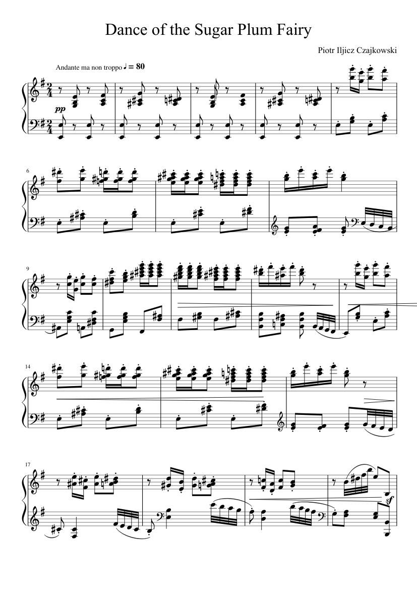 Detail Dance Of The Sugar Plum Fairy Free Piano Sheet Music Nomer 6