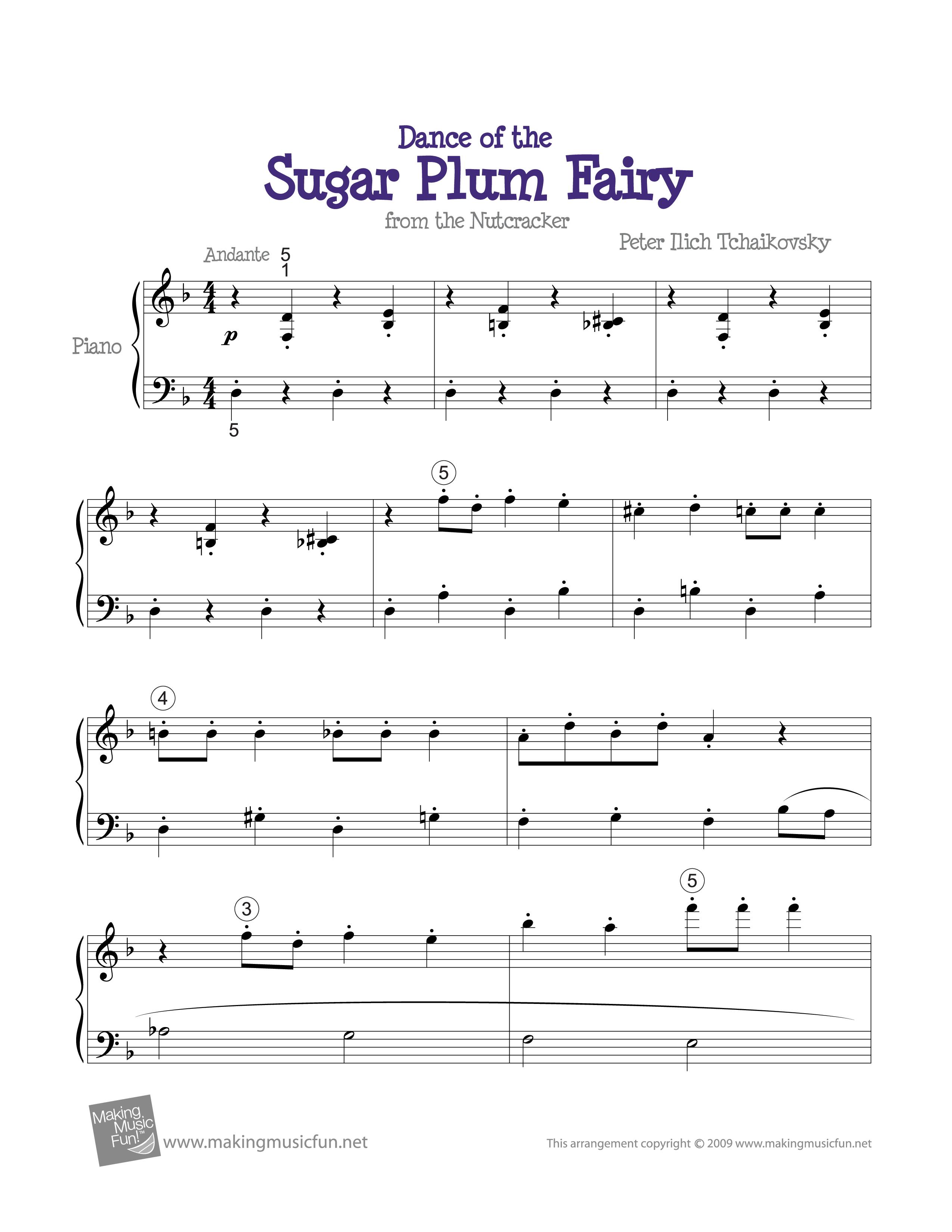 Detail Dance Of The Sugar Plum Fairy Free Piano Sheet Music Nomer 46