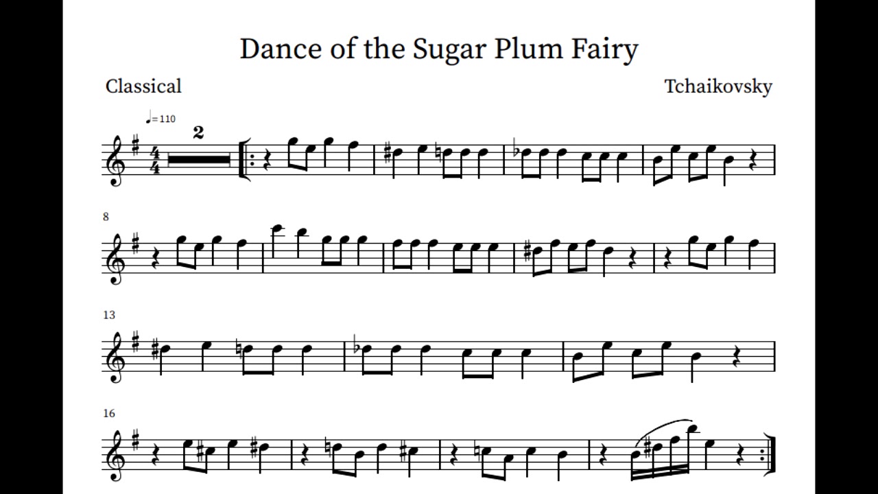 Detail Dance Of The Sugar Plum Fairy Free Piano Sheet Music Nomer 47